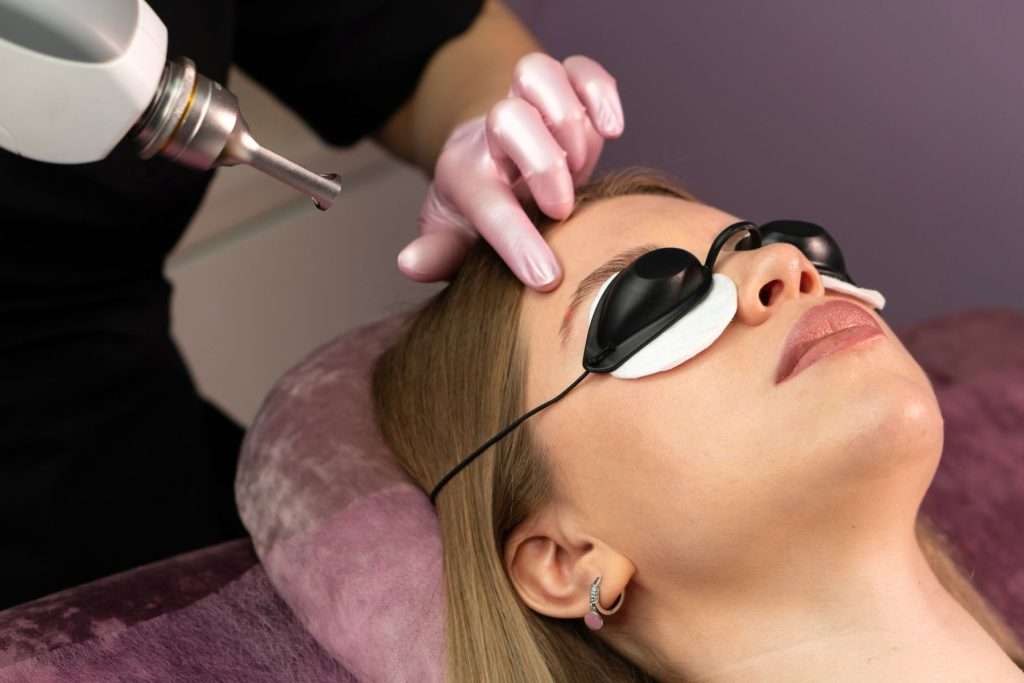 Eyebrow tattoo removal