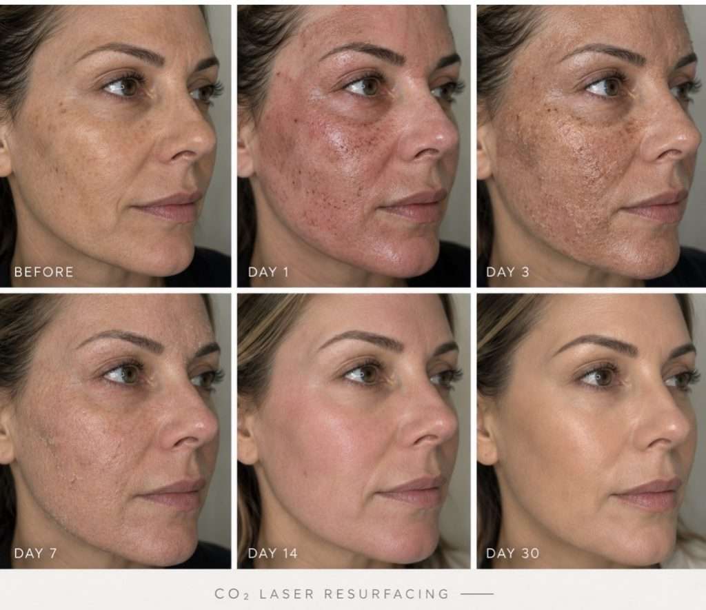 CO₂ laser skin resurfacing for wrinkles, acne scarring, texture and sun damage in Bradford